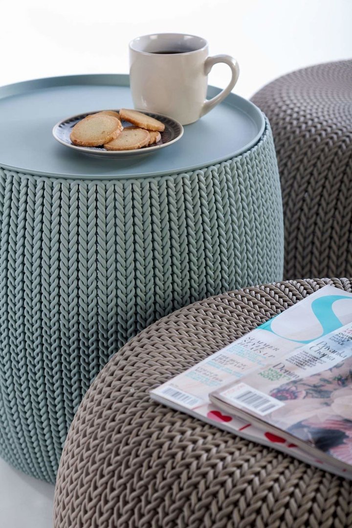 Keter Urban Knit Pouf Set GERAHEATING Cooling and Heating