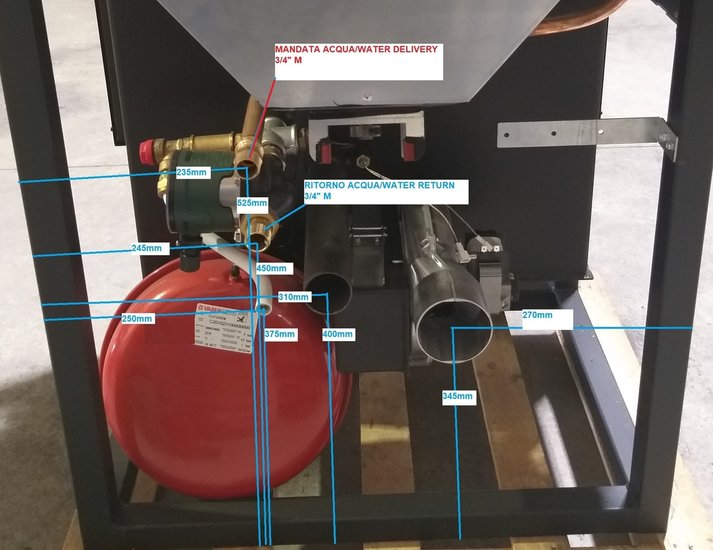 PELLETKACHEL TSP Chiara 29 kW met CV aansluiting